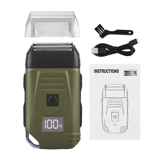 Men's Shaver Beard Hair Trimmer Electric Razor 2 Floating Shaver Head